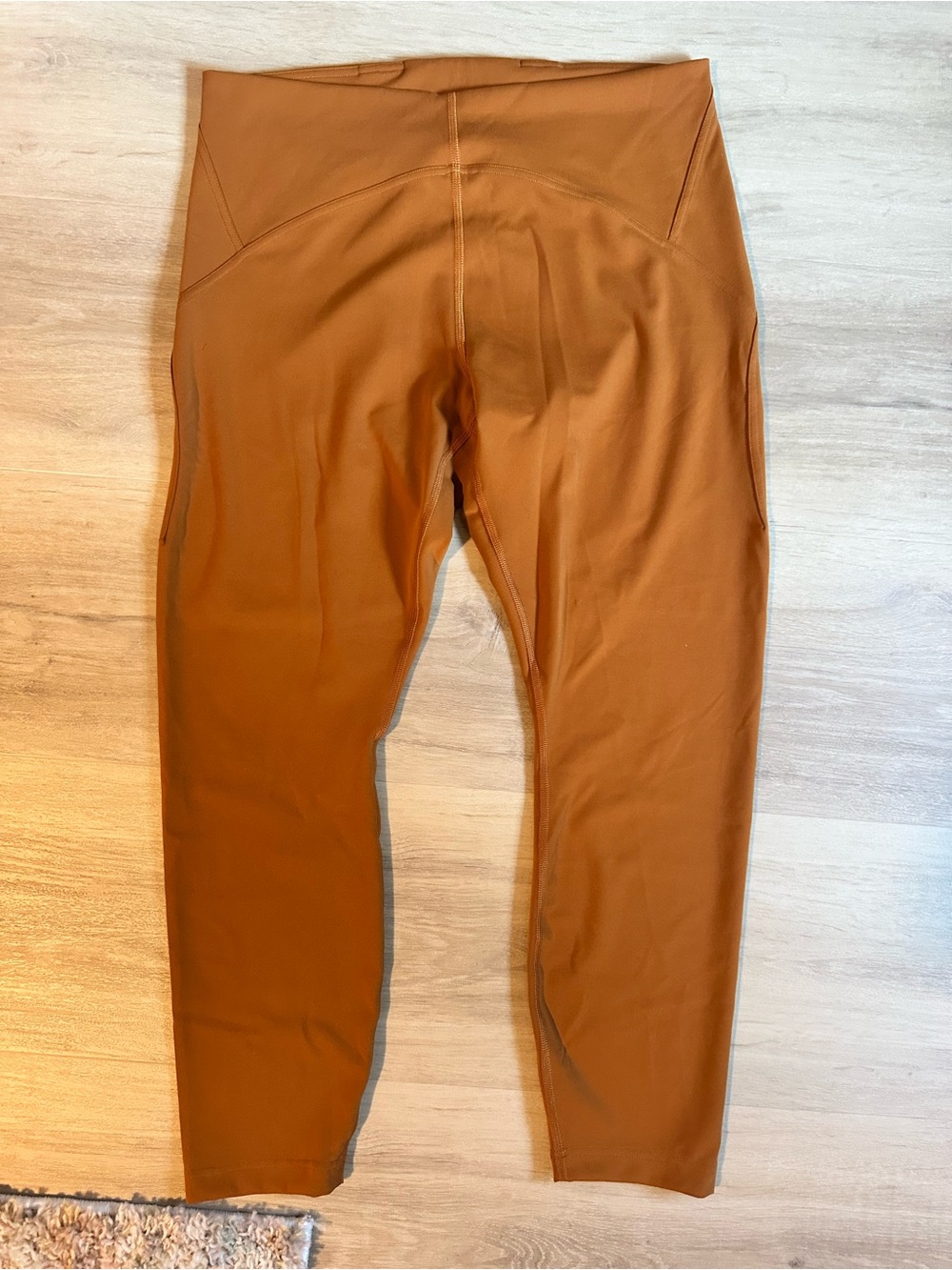 Lululemon High-Rise Rust-Colored Leggings, size 14